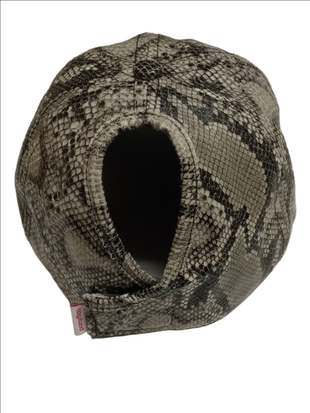 🆕 PONYFLO SNAKESKIN PRINT PONYTAIL MESSY BUN WOMEN'S CAP HAT - Picture 4 of 10